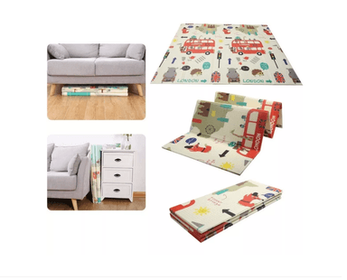 ALFOMBRA ANTIGOLPES PLEGABLE 120X180 CM BEBÉS REVERSIBLE - 4