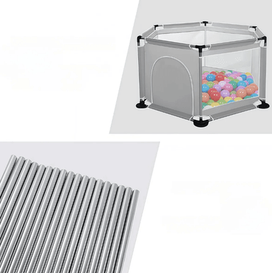 CORRAL DE SEGURIDAD HEXAGONAL PARA NIÑOS GRIS - 2