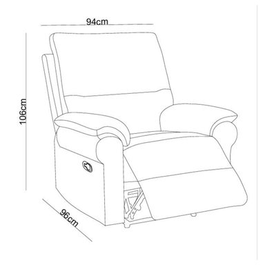 BERGER RECLINABLE 1 CUERPO SEUL GRIS CLARO - 9