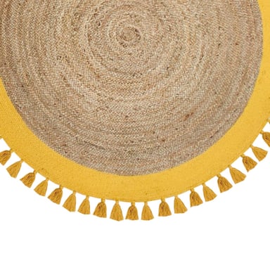 ALFOMBRA YUTE REDONDA MALIBU 150X150 AMARILLO - 2
