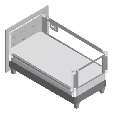3 BARANDAS SÚPER KING (200X200X200) ALTO + SOPORTE CABECERA - 2