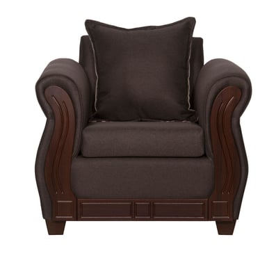 SILLÓN RUZAM MOBEL ATENAS LINO CAFÉ 1 CUERPO - 2