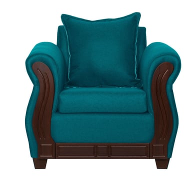 SILLÓN RUZAM MOBEL ATENAS LINO TURQUESA 1 CUERPO - 2