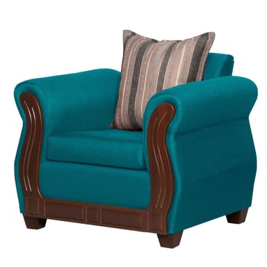 SILLÓN RUZAM MOBEL ATENAS LINO TURQUESA 1 CUERPO - 3