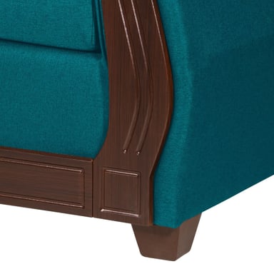 SILLÓN RUZAM MOBEL ATENAS LINO TURQUESA 1 CUERPO - 4