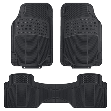 KIT 3 PIEZAS ALFOMBRA PISO DE GOMA ANTIDESLIZANTES PARA AUTO UNIVERSAL - 1