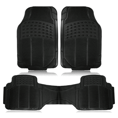 KIT 3 PIEZAS ALFOMBRA PISO DE GOMA ANTIDESLIZANTES PARA AUTO UNIVERSAL - 6