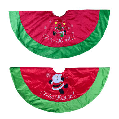 FALDÓN PIE DE ÁRBOL NAVIDAD ESTAMPADO RENOS NAVIDEÑOS - 7