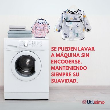 PACK 3 BABERO DELANTAL IMPERMEABLE PREMIUM CON MANGAS LARGA TALLA 6 A 12 MESES PARA BEBE Y NIÑO - 12