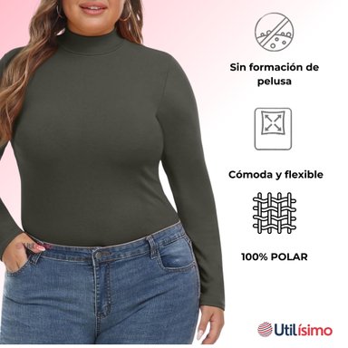 PACK 3 CAMISETA BEATLE MUJER MANGA LARGA PRIMERA CAPA POLAR - 4