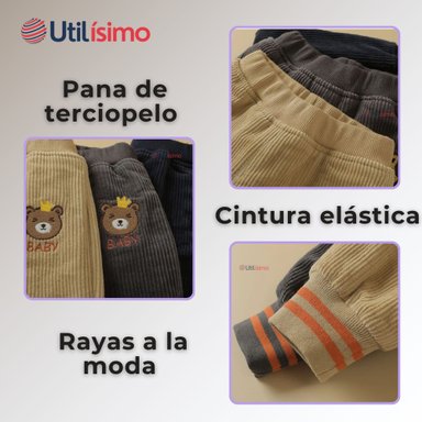 BUZO COTELÉ FORRADO EN POLAR NIÑO PANTALÓN GRIS - 7