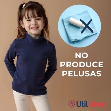 PACK 6 PRIMERA CAPA ESCOLAR BAMBÚ INVIERNO CAMISETA NIÑA CUELLO BEATLE POLERA - 4