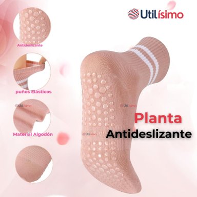PACK 3 CALCETINES ANTIDESLIZANTES LARGOS MUJER - 4