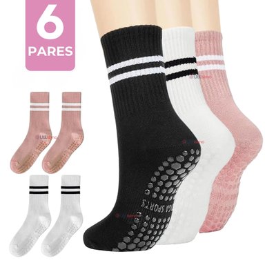 PACK 6 CALCETINES ANTIDESLIZANTES LARGOS MUJER (0) - 1