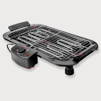 PARRILLERA ELÉCTRICA ASADOR 2000W DE POTENCIA ANTIADHERENTE NEGRO - 1