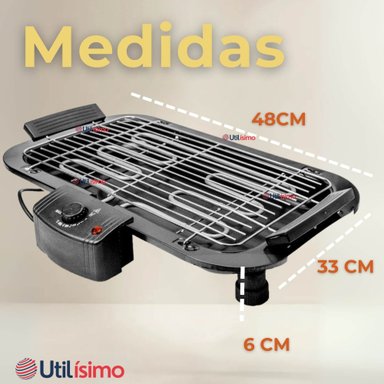 PARRILLERA ELÉCTRICA ASADOR 2000W DE POTENCIA ANTIADHERENTE NEGRO - 4