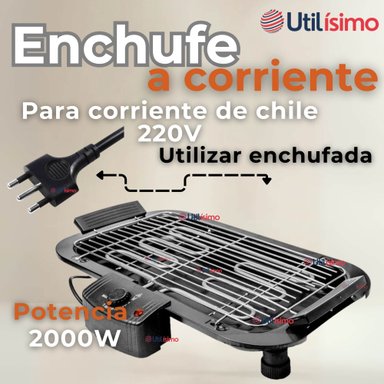 PARRILLERA ELÉCTRICA ASADOR 2000W DE POTENCIA ANTIADHERENTE NEGRO - 6