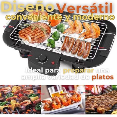 PARRILLERA ELÉCTRICA ASADOR 2000W DE POTENCIA ANTIADHERENTE NEGRO - 7