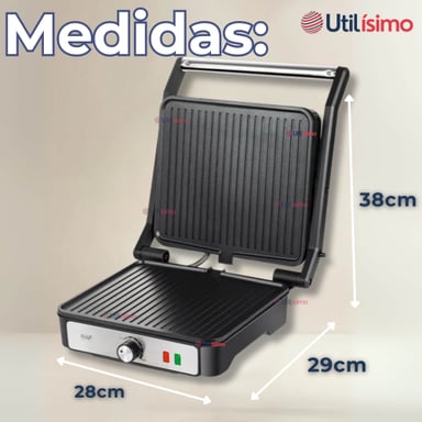 PLANCHA PARRILLERA ELÉCTRICA 2000W ASADORA DOBLE CARA ANTIADHERENTE - 4