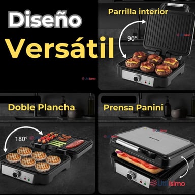 PLANCHA PARRILLERA ELÉCTRICA 2000W ASADORA DOBLE CARA ANTIADHERENTE - 5