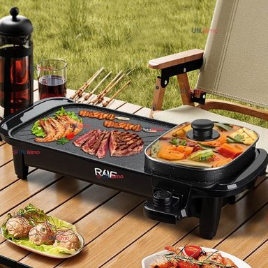 PLANCHA PARRILLERA ASADOR ELE CTRICO 2 EN 1 CHURRASQUERA - 1