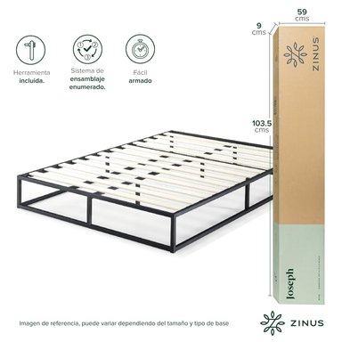 BASE CAMA ZINUS JOSEPH 2 PLAZAS 150X190X25CM - 5
