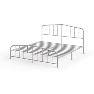 BASE CAMA METAL BLANCA HEIDI ZINUS 2 P 150X190X30CM RESPALDO - 1