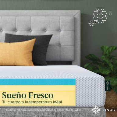 COLCHÓN ZINUS 2 PLAZAS ESPUMA COOLING GEL 150 X 190 X 15 CM - 7