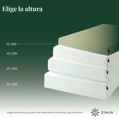 COLCHÓN ZINUS 2 PLAZAS ESPUMA GREEN TEA 150 X 190 X 15 CM - 7