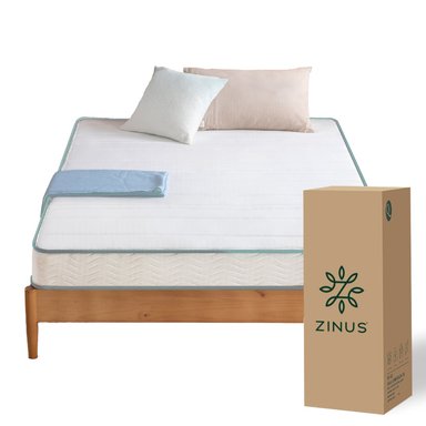 COLCHÓN ZINUS 1.5 PLAZAS LONG RESORTES BONNELL 105 X 200 X 15 CM - 1