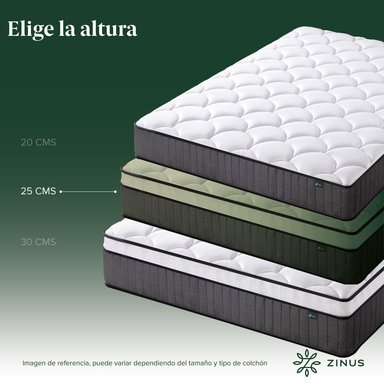 COLCHÓN ZINUS 1 PLAZA EURO TOP CLOUD 90 X 190 X 25 CM - 7
