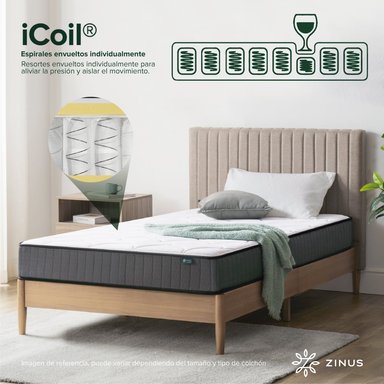 COLCHÓN ZINUS 2 PLAZAS RESORTES POCKET CLOUD 150 X 190 X 20 CM - 6