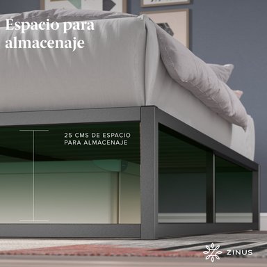 CAMA JOSEPH ZINUS COLCHON ESPUMA KING 25CMS - 8