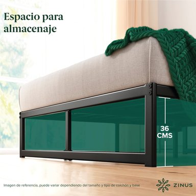 CAMA ABEL ZINUS RESORTES POCKET 1 PLAZA 25CMS - 7