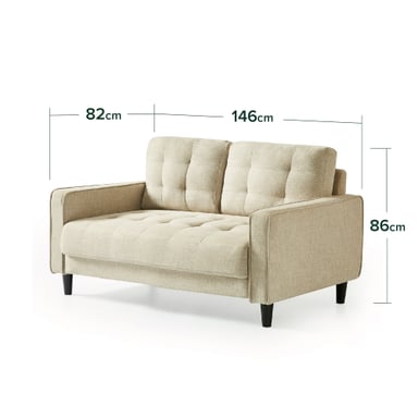 SOFA ZINUS BENTON 2 CUERPOS BEIGE - 3