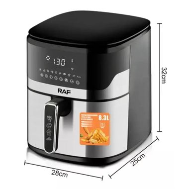 FREIDORA DE AIRE AIR FRYER 8300ML BASCULA GRAMERA R5375 RAF - 2