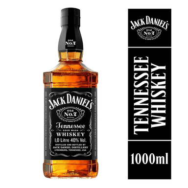 WHISKY JACK DANIEL'S BOTELLA VIDRIO 1000 CC DANIELS N°7 40° WHISKEY - 1