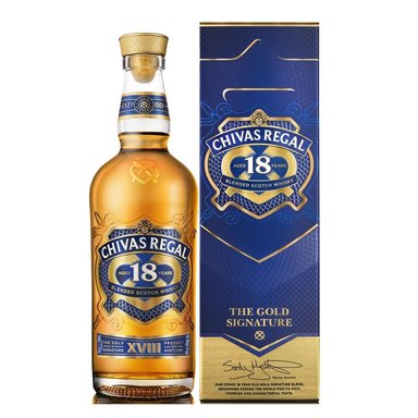 WHISKY CHIVAS REGAL BOTELLA VIDRIO 750 CC 18 AÑOS 40° - 1