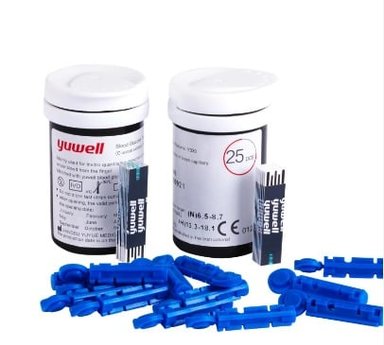 PACK MEDICALTEC 100 TIRAS DE MEDICIÓN + 100 LANCETAS GLUCÓMETRO YUWELL 582 - 2