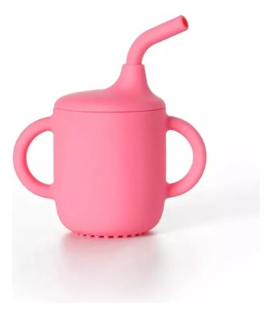 VASO DE SILICONA CON BOMBILLA PARA BEBE APRENDIZAJE FLEX - 1