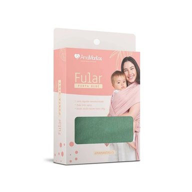 FULAR PORTABEBÉ ALGODÓN SEMIELASTICADO VERDE NILO - 2