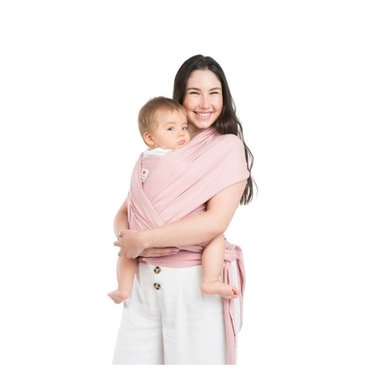 FULAR PORTABEBÉ ALGODÓN SEMIELASTICADO ROSADO - 1
