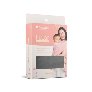 FULAR PORTABEBÉ ALGODÓN SEMIELASTICADO GRIS - 2