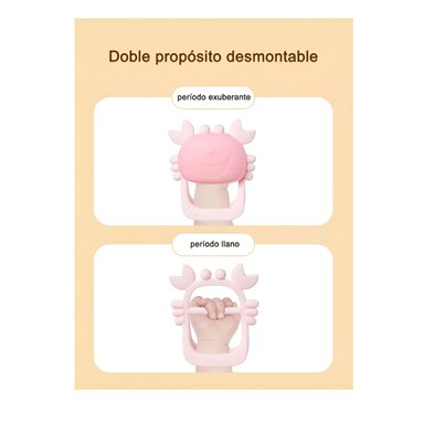 MORDEDOR BEBE GUANTE AGARRE CANGREJO ROSADO - 4