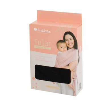 FULAR PORTABEBÉ ALGODÓN SEMIELASTICADO NEGRO - 2