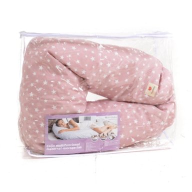 COJÍN MATERNAL MULTIFUNCIONAL ROSADO MICROPERLAS - 1