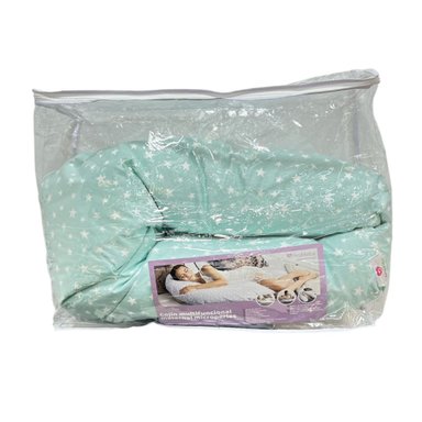 COJÍN MATERNAL MULTIFUNCIONAL VERDE MENTA MICROPERLAS - 1