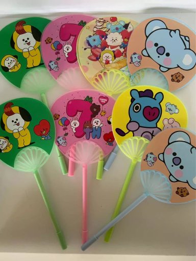 SET 12 LÁPICES BTS21 DISEÑO ABANICO KAWAII - 3