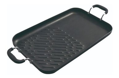 PLANCHA DOBLE 46 X 28 CM ANTIADHERENTE MAJESTIC ILKO | Plateado - 1