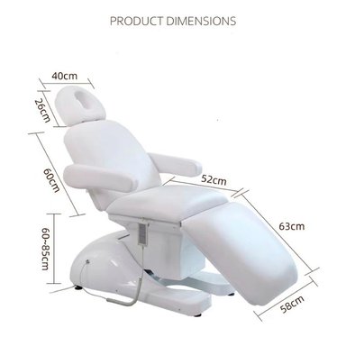 SILLÓN ULTRA ESTÉTICA 67 CM X 165 CM CAMILLA ELÉCTRICA PARA MASAJES BLANCO - 2